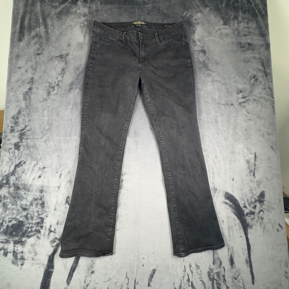 Lucky Brand Lolita Boot Jeans Womens 12/31 Black Mid Rise Bootcut Denim 4506
